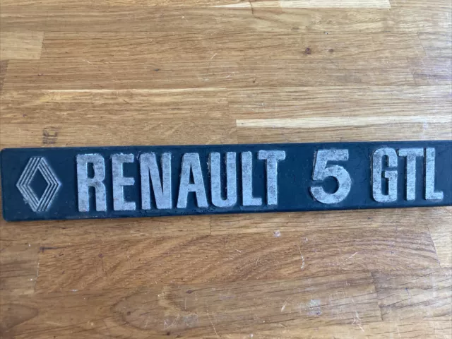 Genuine Renault Classic Car Badge/ Emblem/ Logo - Renault 5 GTL