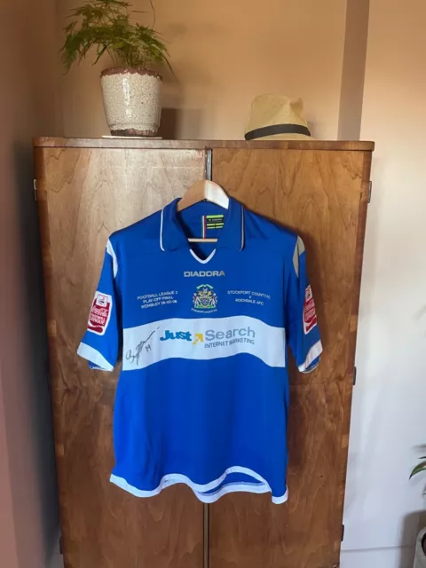 Stockport county match worn sales shirt