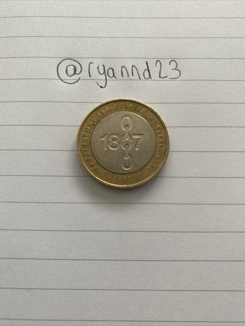 £2 Two Pound Coin (1807) Abolition of Slavery 2007 RARE With Mint Errors