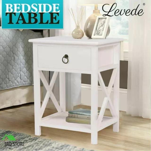 Levede Bedside Tables Drawers Side Table Storage Cabinet Nightstand Bedroom