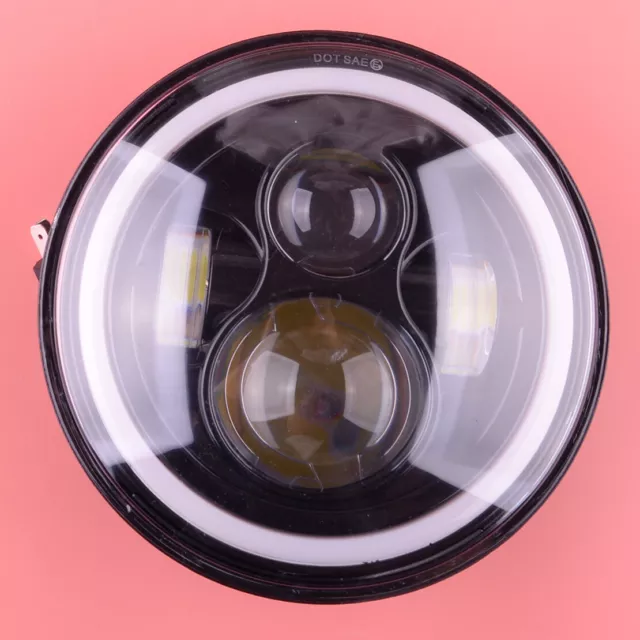 1Pc 7" LED Round Headlight Hi-Lo Beam Turn Signal Fit For Jeep Wrangler JK CJ TJ