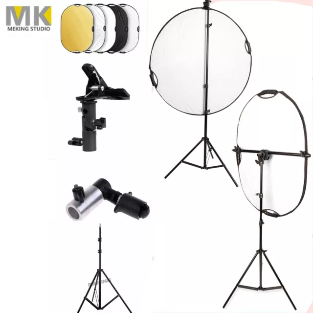 Selens 5-in-1 Oval Light Reflector Photo Lighting, Clamp Holder, Boom Arm Kit