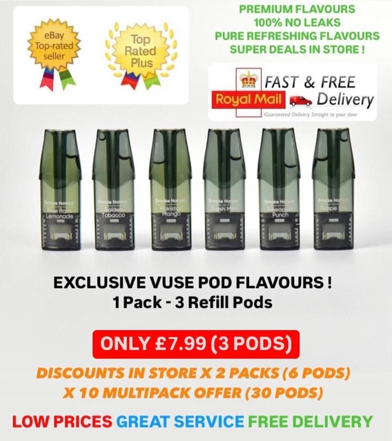 VYPE VUSE EPOD Pro Pods vPro Cartridges Refills 2 Pack Nic Salts - 10%  MULTIBUY £6.99