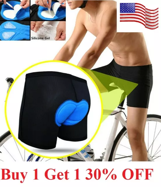 Men Women Cycling Shorts Bicycle Bike Underwear Pants  With Sponge Gel 3D Padded