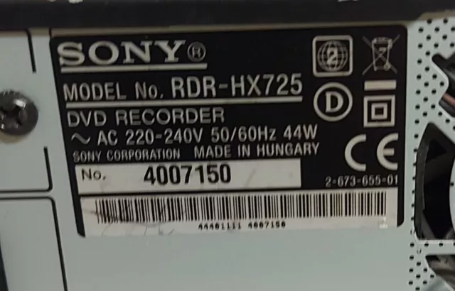 Sony RDR-HX725 DVD-Recorder 3