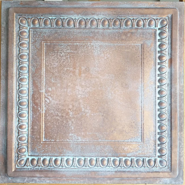 Drop in Ceiling tile faux tin weathering copper decor wall panels PL06 10pcs/lot