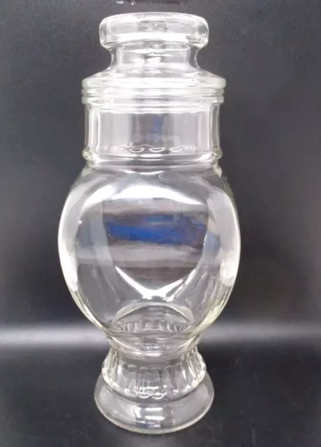 Candy Jar Clear Glass with Lid Canister 9 inch Apothecary