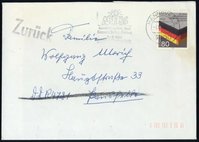 1985, Bundesrepublik Deutschland, 1265 Pk, Brief - 1583312