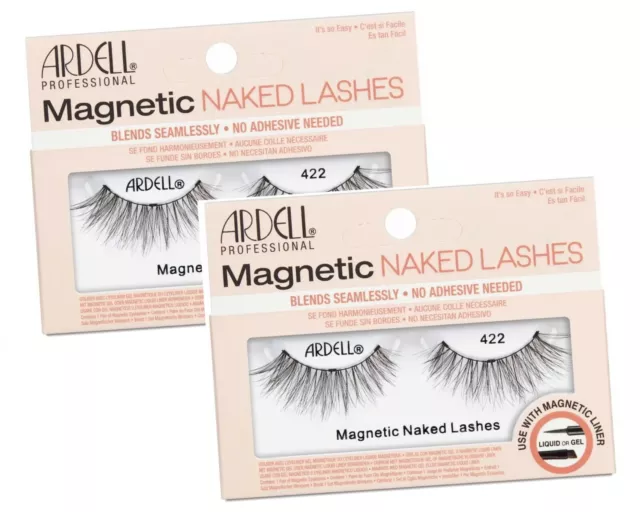 Ardell False Eyelashes - Magnetic Strip Lashes- Naked Lashes - 422 ( Pack of 2 )