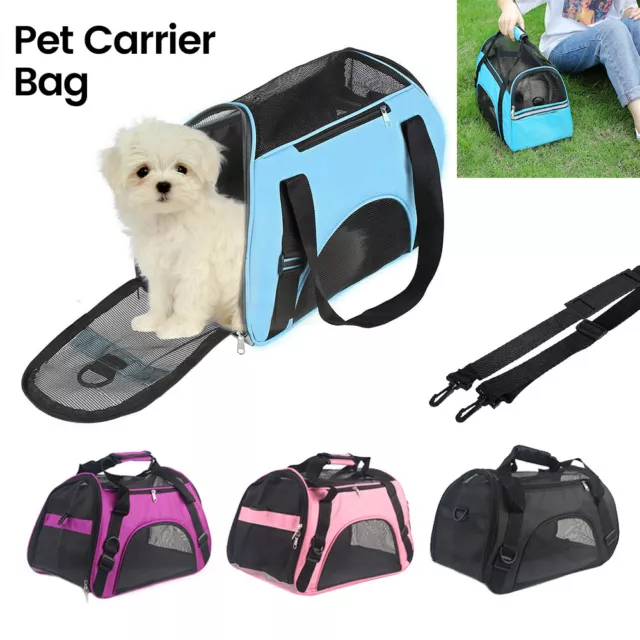 Pet Carrier Bag Portable Soft Fabric Large AVC Fold Dog Cat Puppy Travel Bag UK