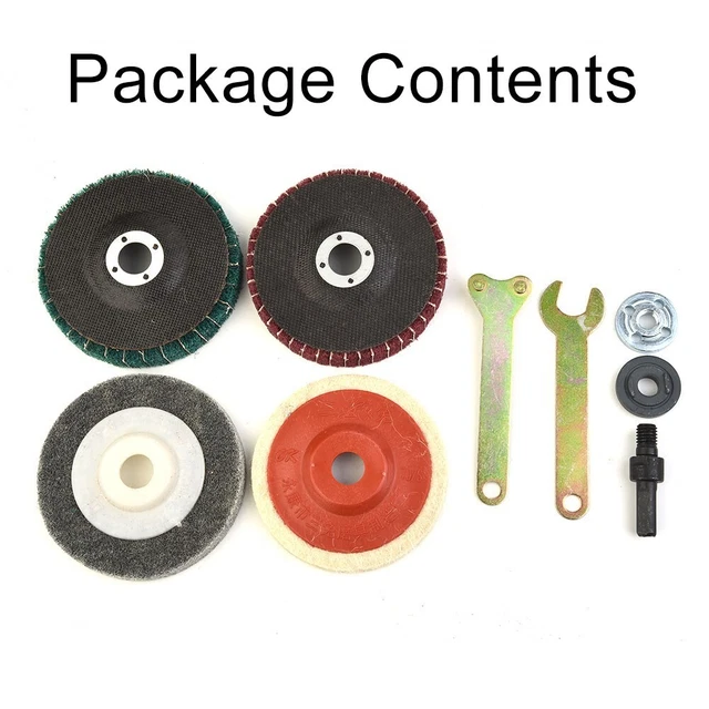 STAINLESS-STEEL POLISHING KIT For Angle Grinder Flap Disc Buffing ...