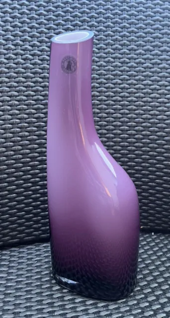 IKEA Okkso Cased Glass Vintage Bud Vase Hand Blown Plum Purple - Discontinued