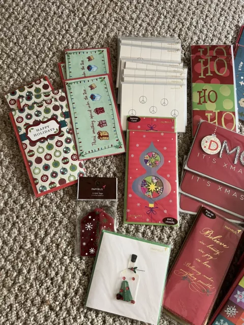 $500 Retail Papyrus Greeting Card Lot 72 Christmas Xmas Cards + 26 Assorted