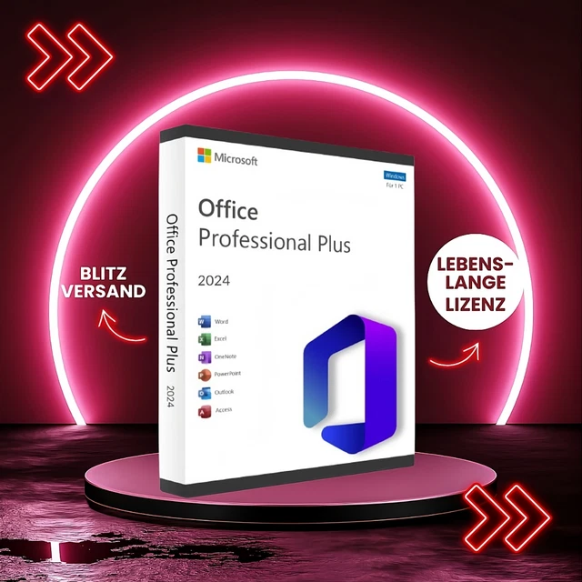 PRODUKTSCHLÜSSEL MICROSOFT OFFICE 2024 Professional Plus Key EMail