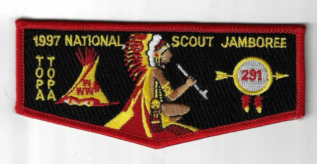 OA 291 Topa Topa 1997 National Scout Jamboree Flap RED Bdr. [PAT-2379]