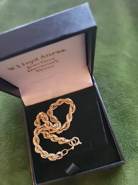 SOLID 9CT GOLD 7.5 inch Rope Bracelet - UK Hallmarked £154.62 - PicClick UK