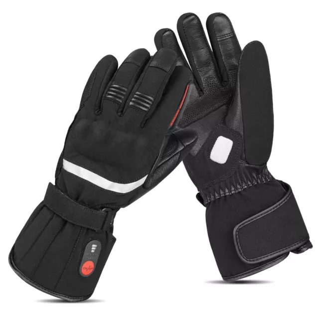 Motorcycle Gloves Motorbike Riding Touchscreen Full Finger Heated Gloves 2