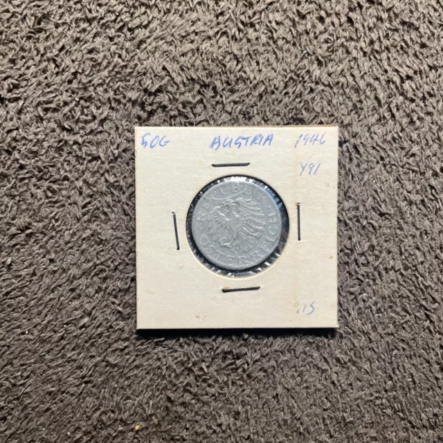 Austria 1946 50 Groschen Aluminum Coin