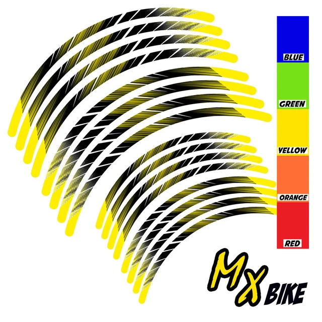 Line Dirt Bike Rim Wraps Sticker For Kawasaki KLX 250 H T 06-14 12 13