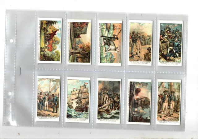 ‘Days Of Nelson’ Set 25 Sleeved Repro Cards 0Rig Issued By Frys Pure Cocoa Ex+