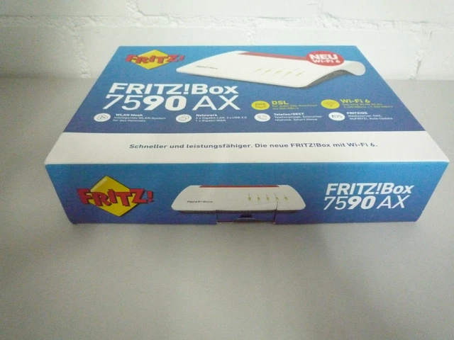 Original AVM FRITZ!Box 7590 AX WLAN Router Wi-Fi 6 (WLAN AX) NEU