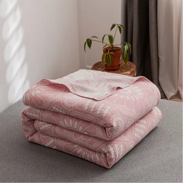 Gauze Of Three Layers Blanket Pure Cotton Active Printing Bed Cover Thin Summer