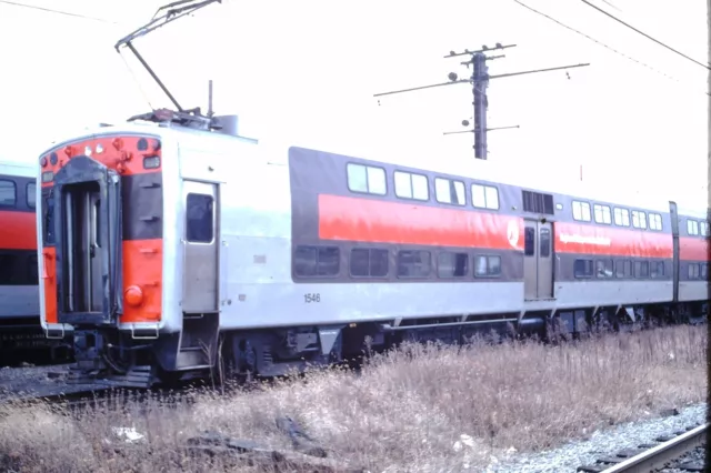 Original 1980 Illinois Central Highliner Electric Cars Blue Island IL Slide 9001