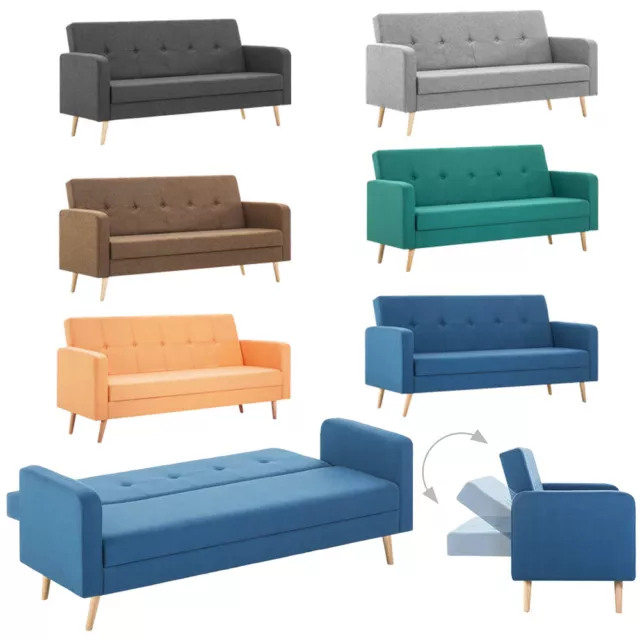 3 Sitzer Sofa Schlafsofa Schlaffunktion Couch Sofabett Lounge Sessel Verstellbar