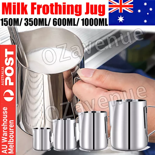 150-1000ML Stainless Steel Milk Coffee Jug Latte Espresso Frothing Pitcher