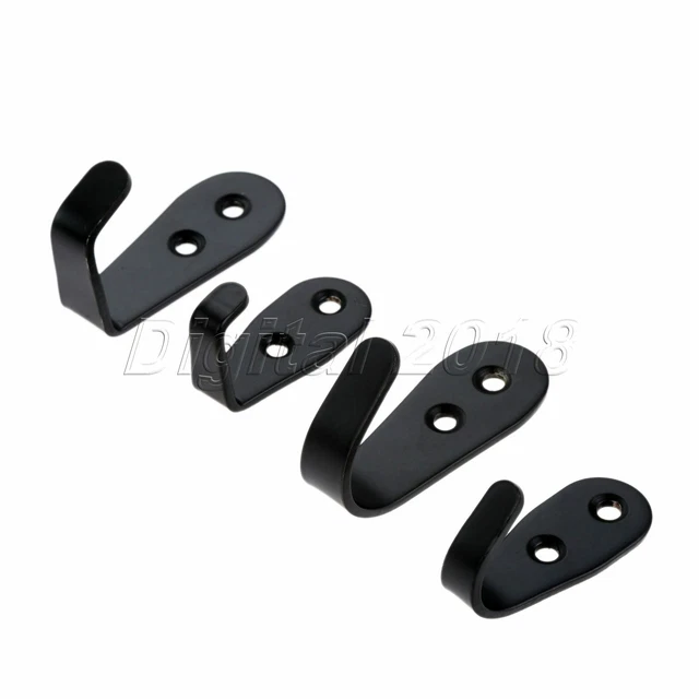 2/10pcs Home Door Wall Mounted Single Metal Hooks Coat Hangers With Screws Decor