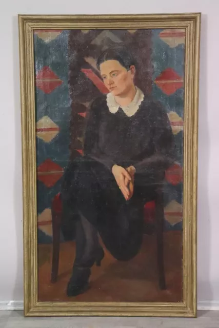 Damenbildnis Portrait 130x75cm Ölgemälde signiert Hans BUCH (1889-1955) (MÖ3236)