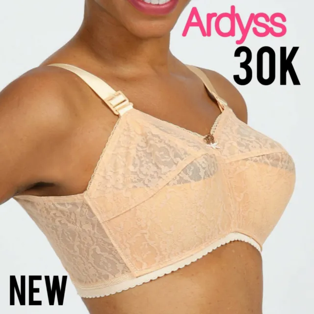 Ardyss White Lace Angel Bra Size 32EE Wireless Comfort New Without Tags 4  Hooks