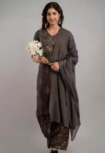 Kurta Kurti Pantalon Avec Dupatta Ensemble Noël Gifted Robe, Kurta pour Femme