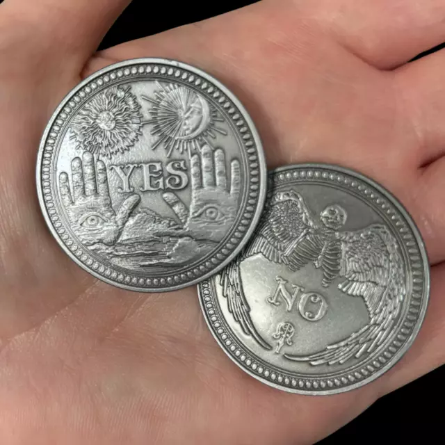Large Yes / No Silver Decision Coin