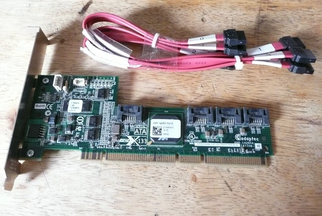 Adaptec AAR-2420SA/128+ PCI-X 4 Channel SATA RAID Controller with Bracket 海外 即決