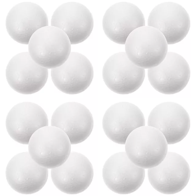 20 White Foam Balls 3" Craft for Art, School & Easter Decoration-LH