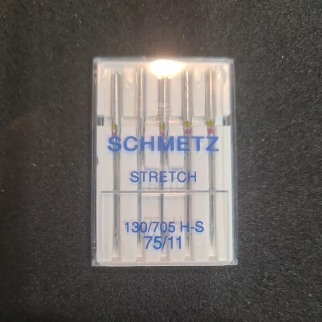 SCHMETZ SEWING MACHINE NEEDLES STRETCH (Ballpoint Jersey) FINE Size 75/11