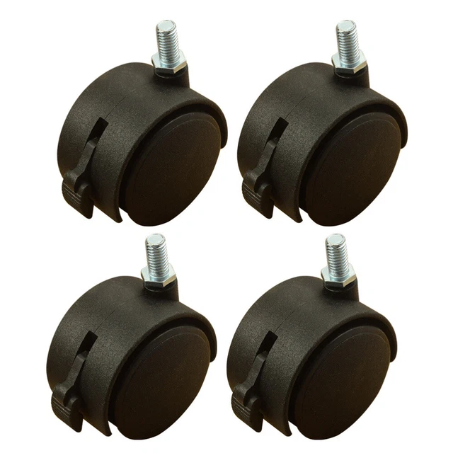 4 Pcs Chair Caster Wheels Brake Office Chair Casters Furniture Castors