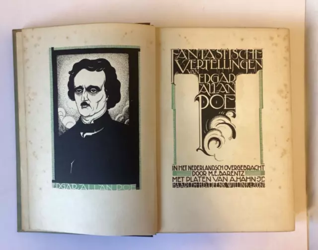 FANTASTIC TALES by Edgar Allan Poe - Dutch- ART-DECO - A. Hahn Jr. illus