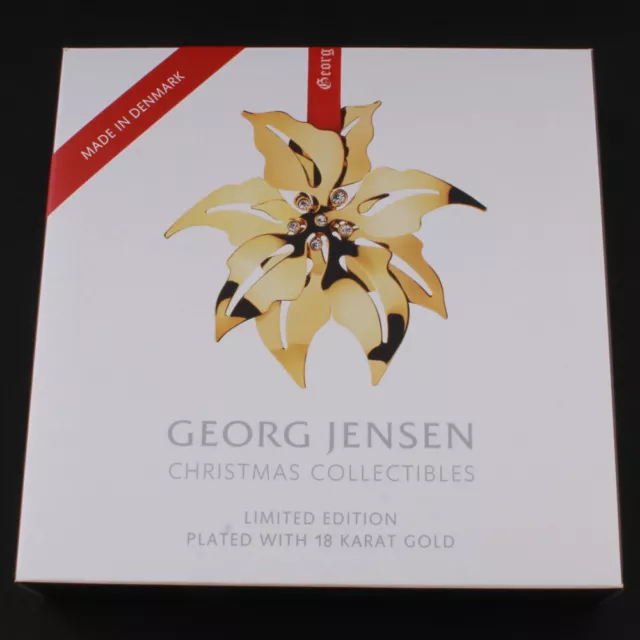 Georg Jensen 2001 Christmas Mobile: Poinsettia. Gold. FREE SHIPPING. 3410201