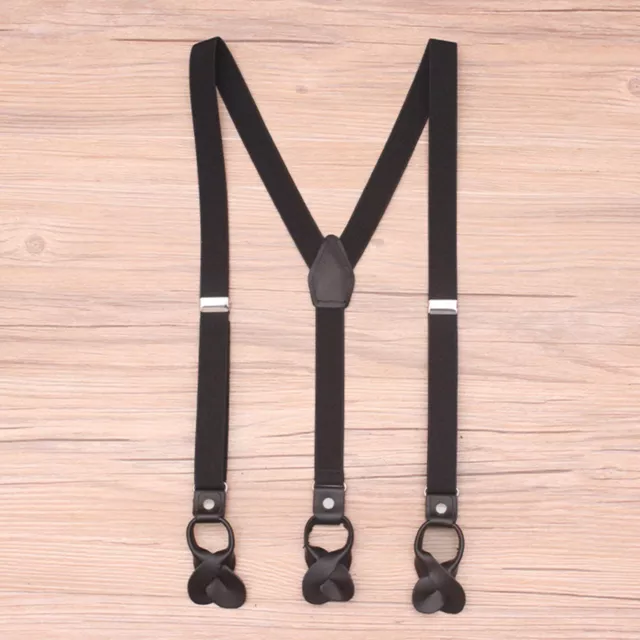 Unisex Y-Back DIY Adult Fashion Suspenders Gift Elastic Womens Clip Pants Band 2