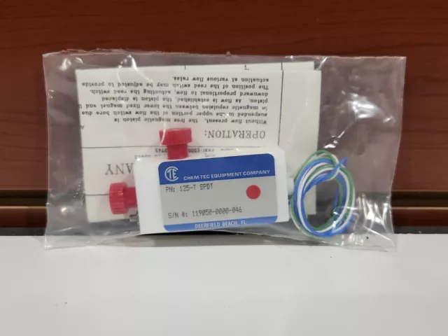 Chem-Tec - Equipment Company - Flow Switch - Part Number: 125-T Spdt ( Nos)