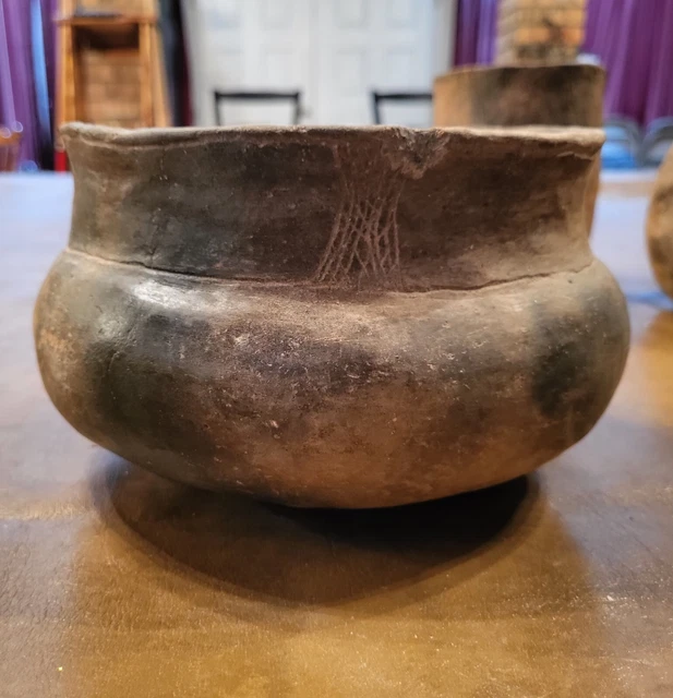 Solid Poyner Engraved Caddo Bowl Ancient Native American Indian Pottery