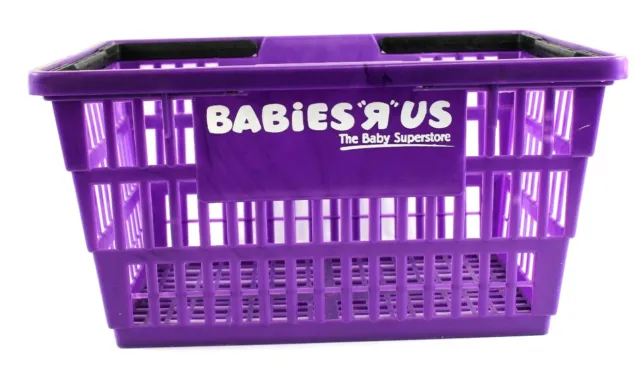 Vintage Babies "R" Us Shopping Basket Purple Hand Cart - Fast Free Shipping -