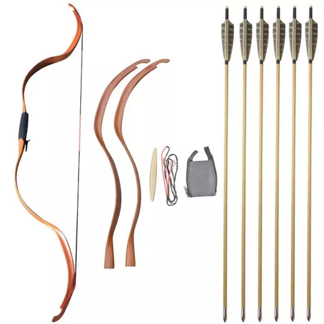 Traditional Recurve Bow 20lbs Takedown Mongolian Horsebow Archery Hunting Target