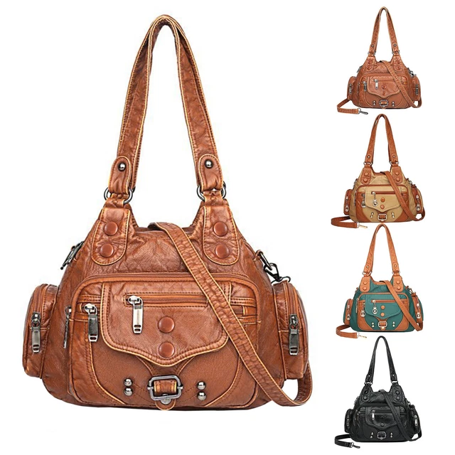 Soft Women Crossbody Hobo Bag Faux Leather Large Shoulder Tote Bag Handbag Purse