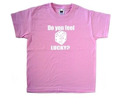 Do You Feel Lucky Pink Kids T-Shirt