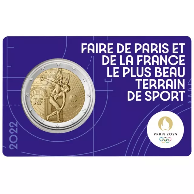 Francia 2 Euro 2022 Conm.j.olimpicos Paris 2024 - Coincard Morado