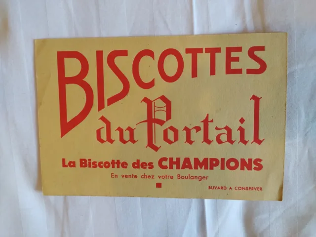 Buvard publicitaire de collection biscottes du PORTAIL