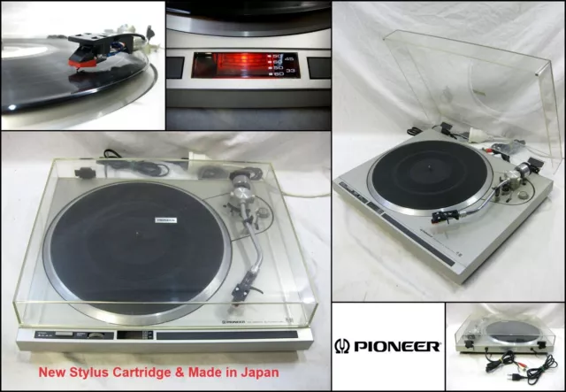 PIONEER PL-100 FG-Servo Auto-Return Turntable with New Stylus (Made in Japan)